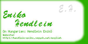 eniko hendlein business card