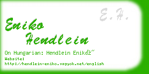 eniko hendlein business card